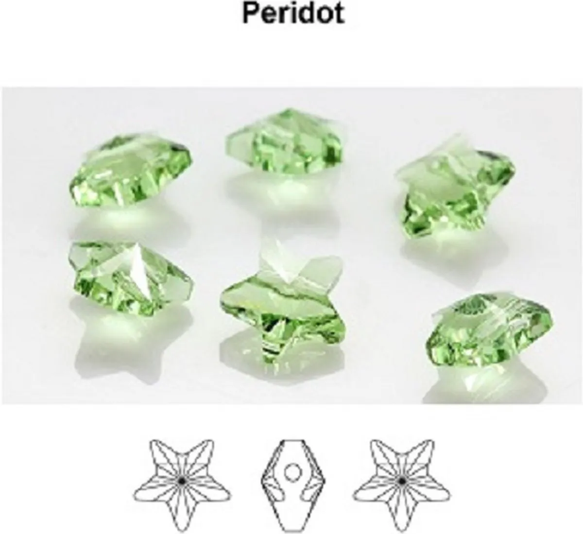 Swarovski Elements Sterkralen 8mm Peridot