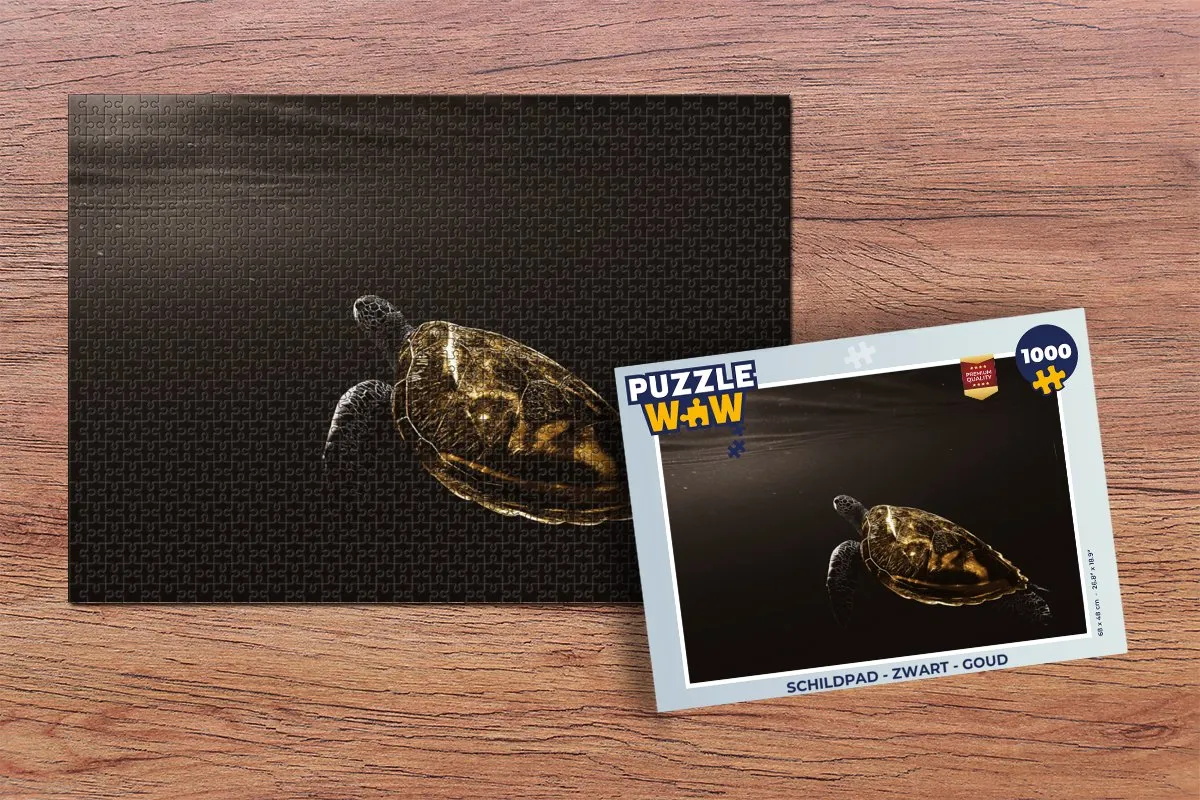 PuzzleWow Schildpad Legpuzzel 1000 Stuks - Multicolor