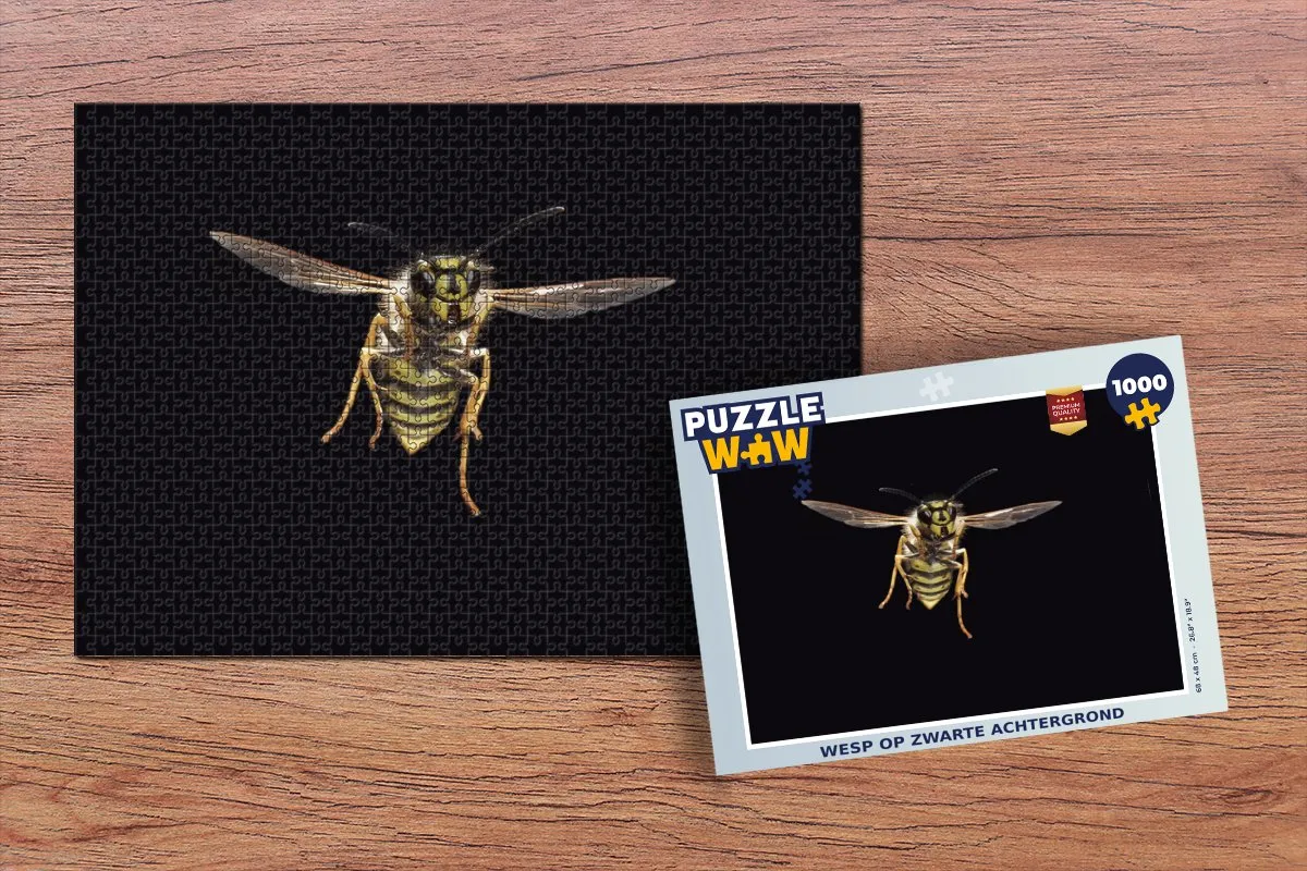 PuzzleWow Wesp Insecten Portret Legpuzzel 1000 Stuks - Multicolor