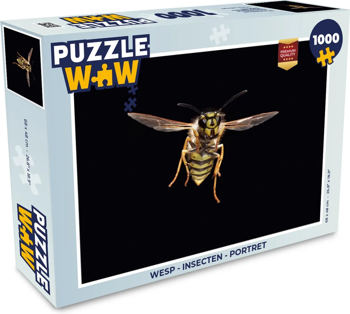 PuzzleWow Wesp Insecten Portret Legpuzzel 1000 Stuks