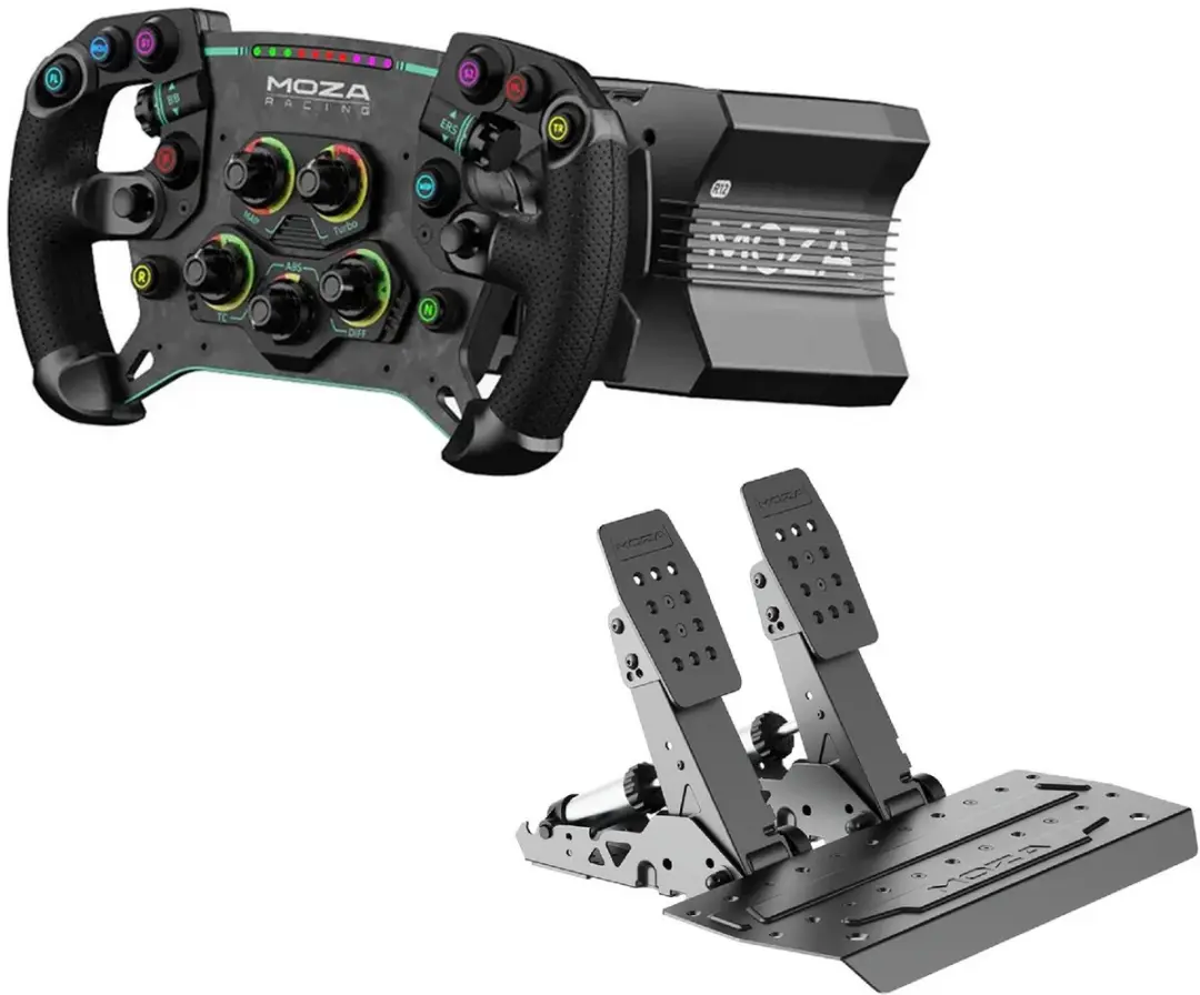 MOZA R12 V2 + GS V2P + SR-P2 Sim Racing Bundle
