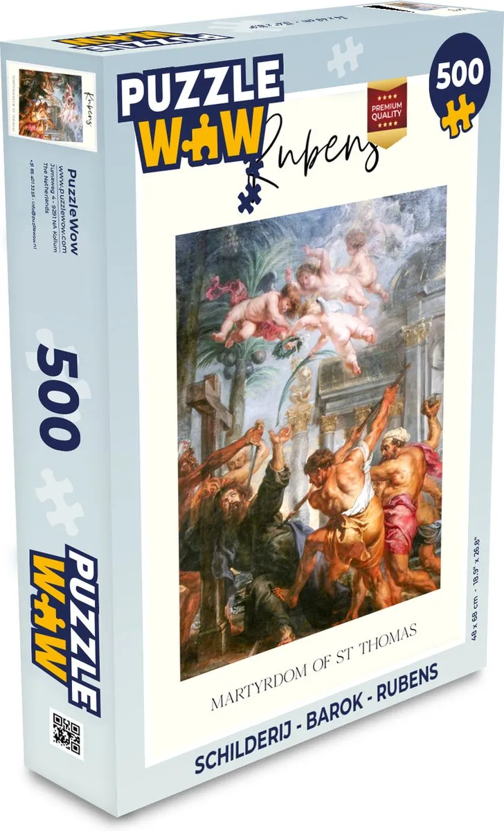 PuzzleWow Rubens Barok Legpuzzel 500 Stuks
