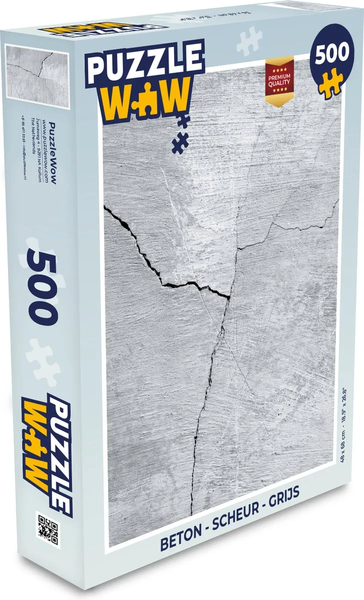PuzzleWow Scheur Beton Puzzel 500 Stuks