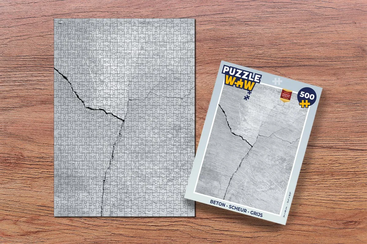 PuzzleWow Scheur Beton Puzzel 500 Stuks - Multicolor
