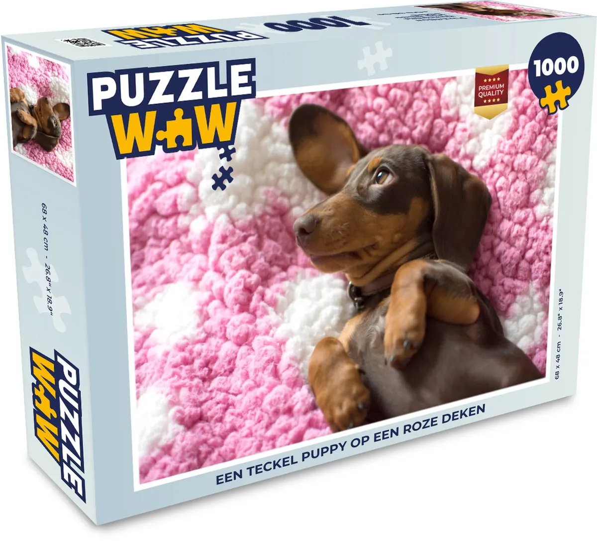 PuzzleWow Legpuzzel Een Teckel Puppy 1000 Stuks