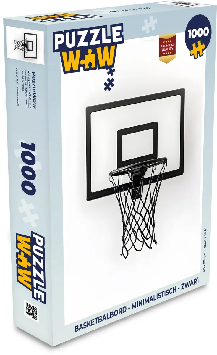 PuzzleWow Basketbalbord Legpuzzel 1000 Stuks