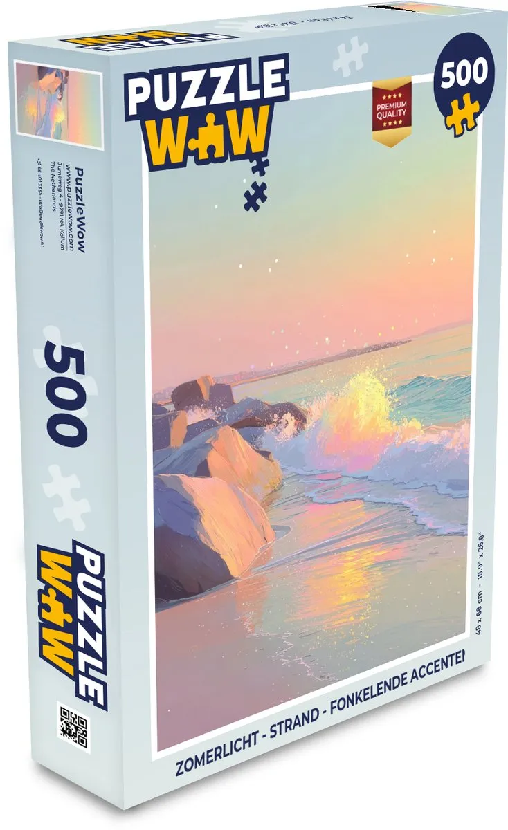 PuzzleWow Strand Legpuzzel 500 Stuks - Fonkelende Accenten