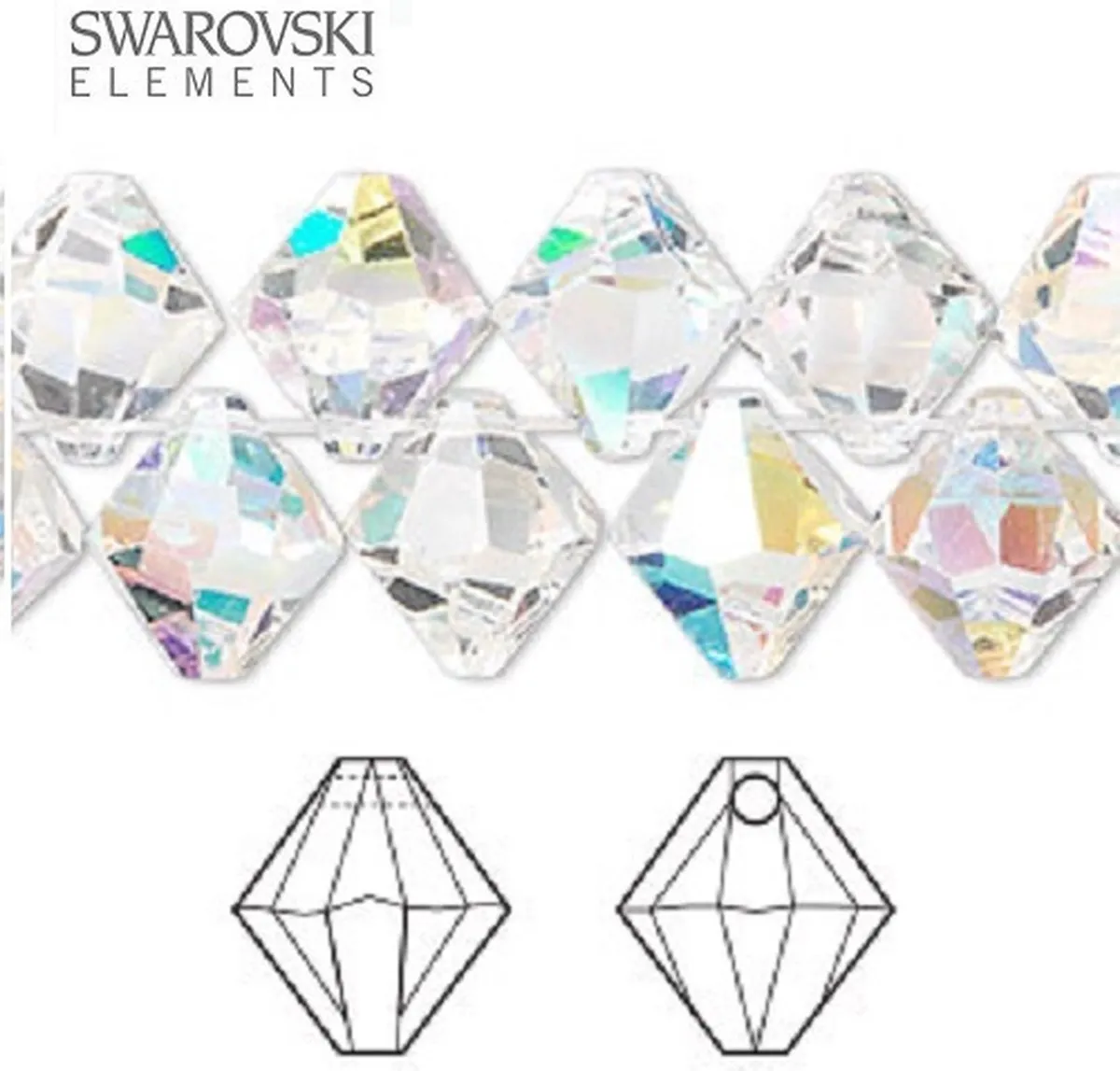 Swarovski Elements Bicone 8mm Clear AB