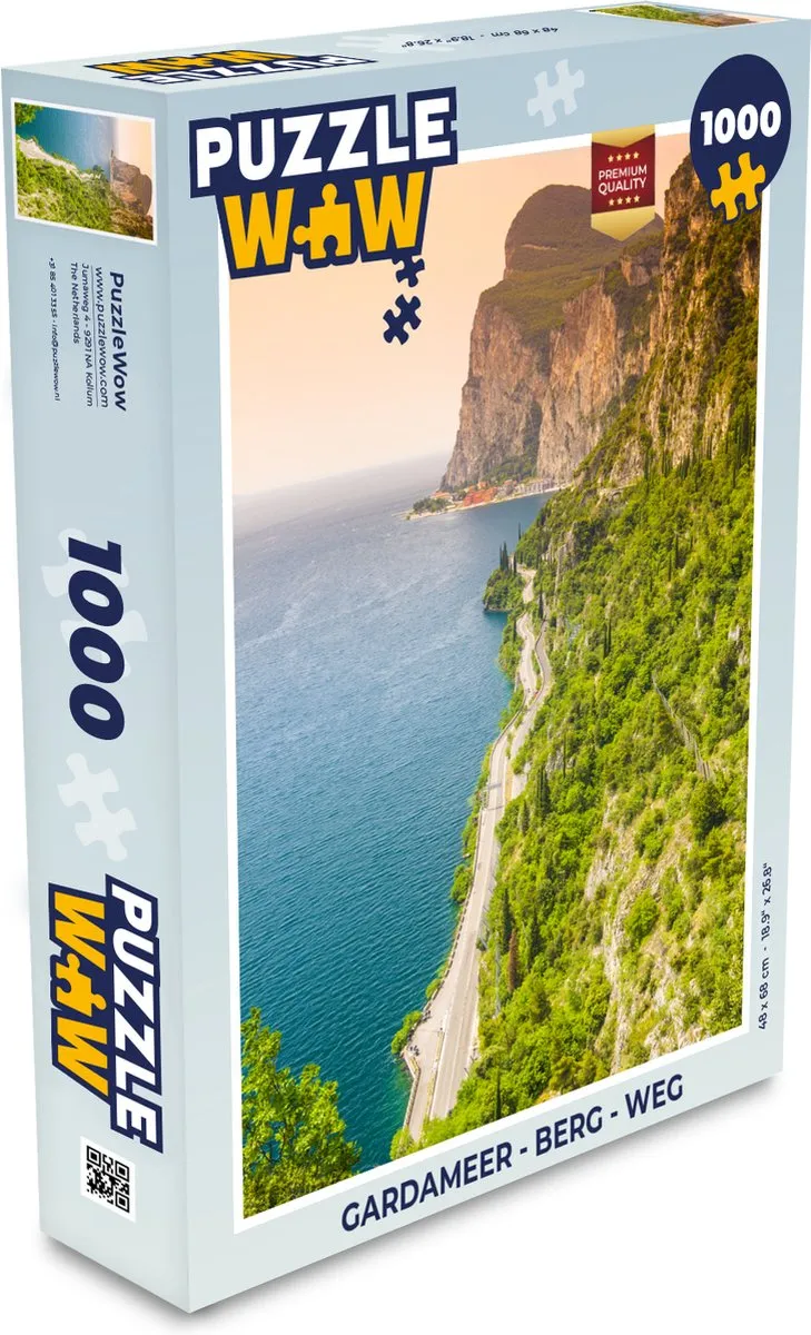 PuzzleWow Gardameer Weg Legpuzzel 1000 Stuks - Multicolor