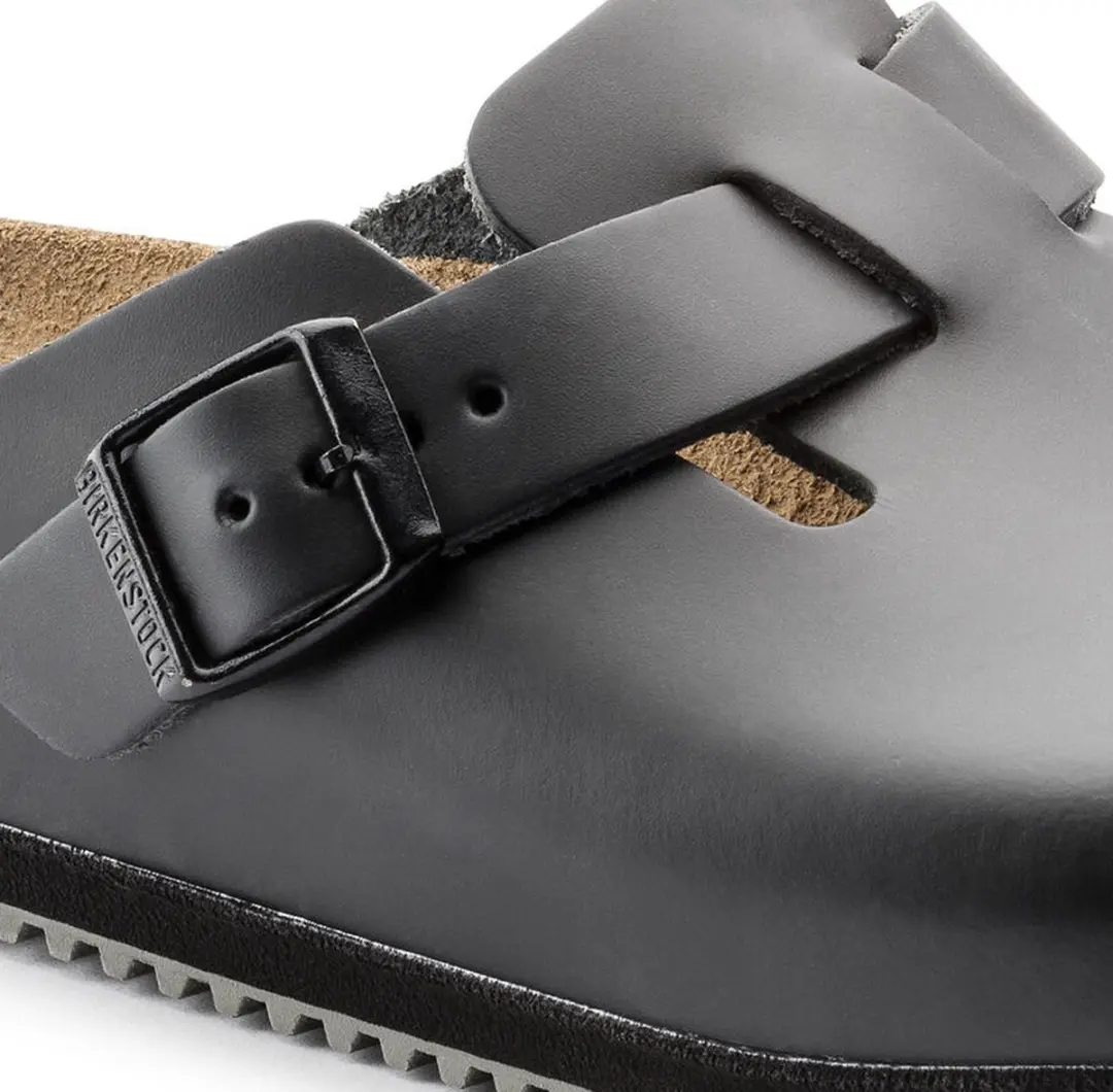 Birkenstock Boston Narrow - Zwart Leder - Maat 42 - afbeelding 5 van 6
