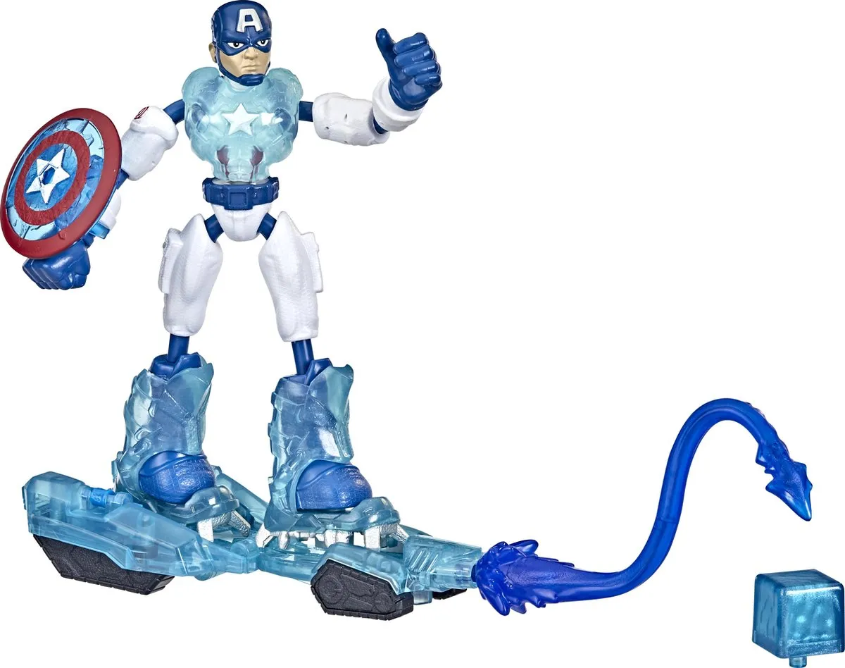 Spider-Man Marvel Avengers Bend & Flex Captain America Ice Mission Speelfiguur 1