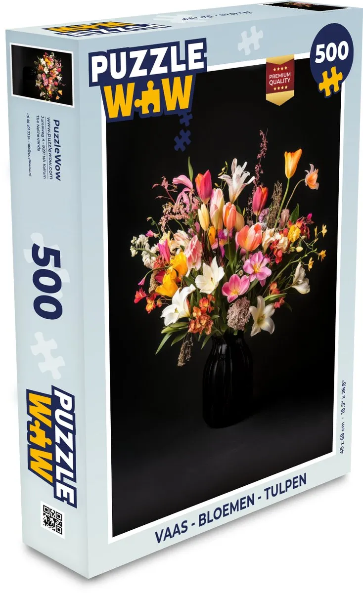 PuzzleWow Vaas Bloemen Legpuzzel 500 Stuks - Boeket