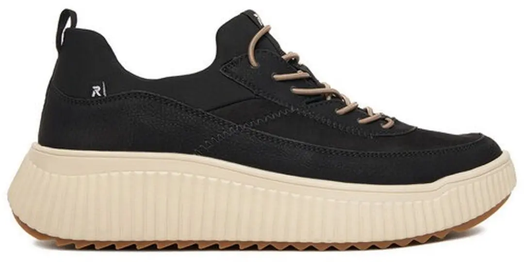 Rieker W1703-00 zwarte sneakers instappers elastische veters maat 40 Uitneembare
