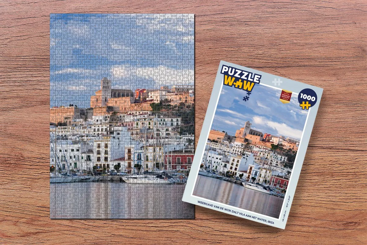 PuzzleWow Ibiza Dalt Vila Legpuzzel 1000 Stuks - Multicolor