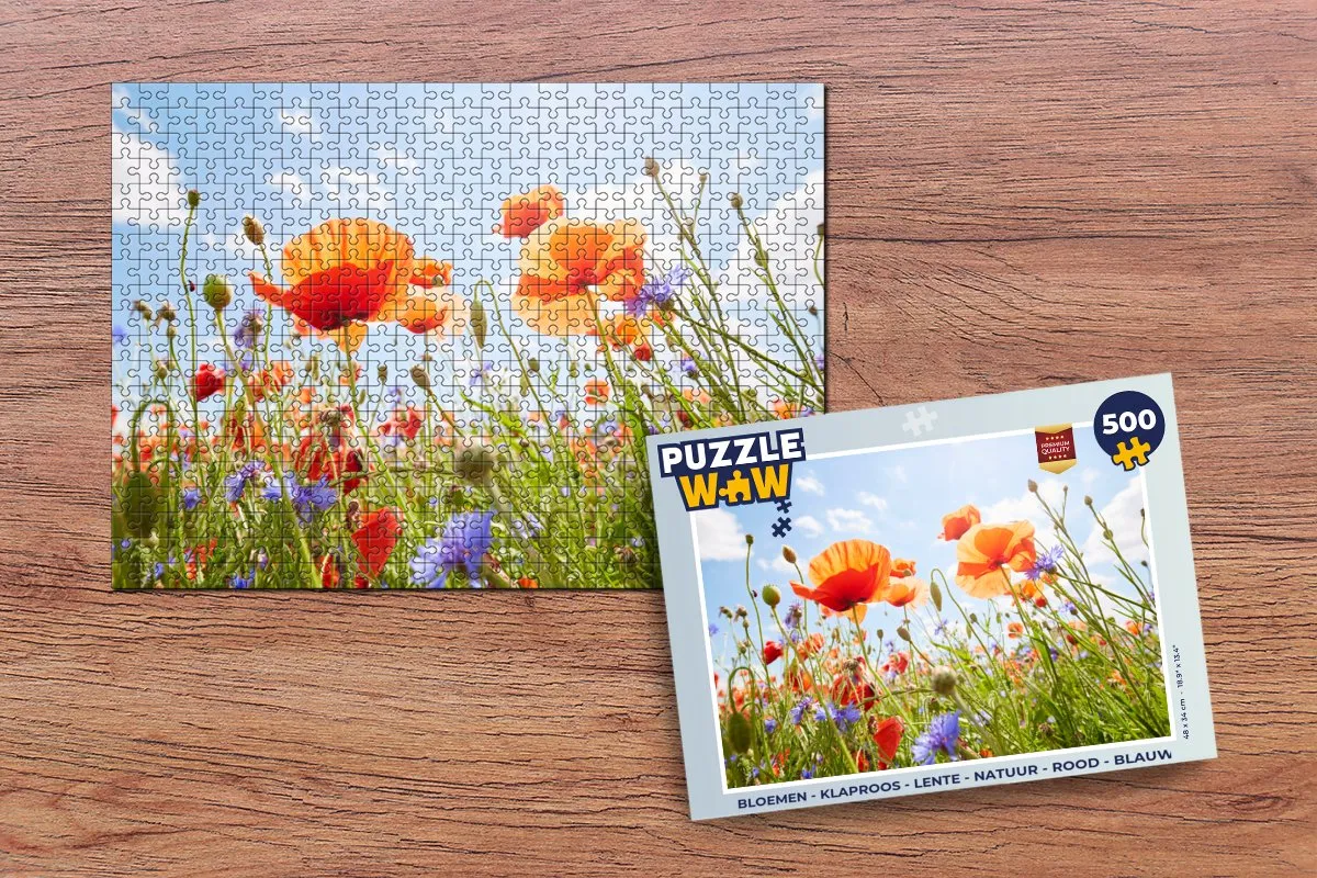 PuzzleWow Bloemen Legpuzzel 500 Stuks - Multicolor