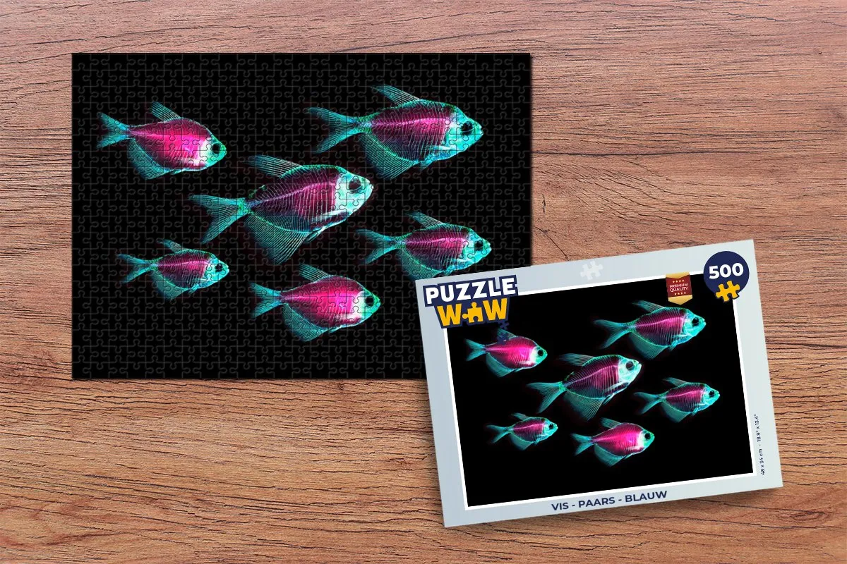 PuzzleWow Vis Puzzel 500 Stuks - Multicolor