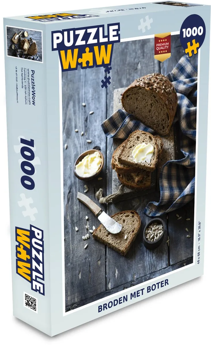 PuzzleWow Broden met boter Legpuzzel 1000 Stuks