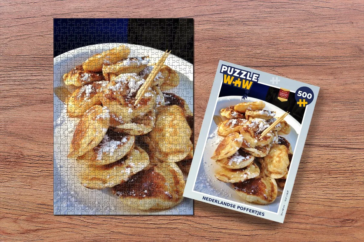PuzzleWow Nederlandse Poffertjes Legpuzzel 500 Stuks - Multicolor