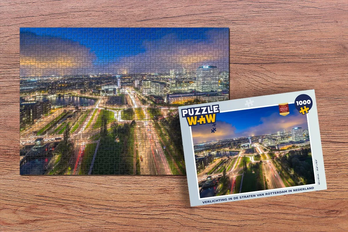 PuzzleWow Rotterdam Skyline Legpuzzel 1000 Stuks