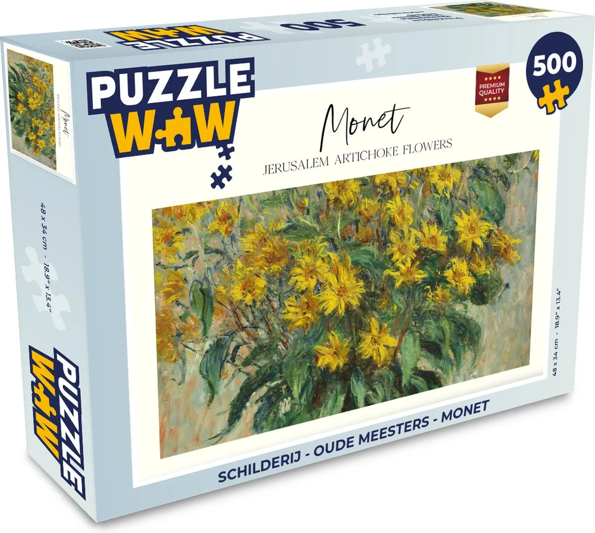 PuzzleWow Monet Oude Meesters Legpuzzel 500 Stuks