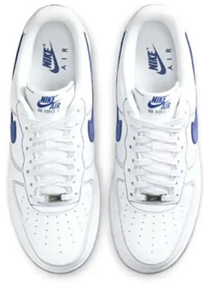Nike Air Force 1 Low '07 LV8 - Maat 44 - Wit/Diepblauw - afbeelding 3 van 3