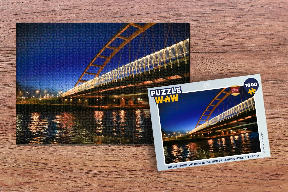 PuzzleWow Utrecht Brug Legpuzzel 1000 Stuks - Multicolor