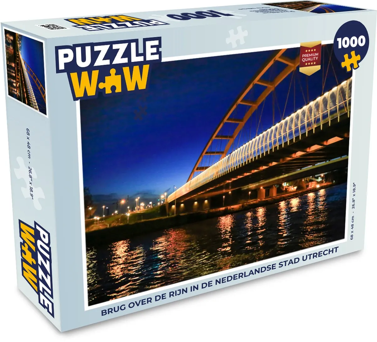 PuzzleWow Utrecht Brug Legpuzzel 1000 Stuks - Multicolor