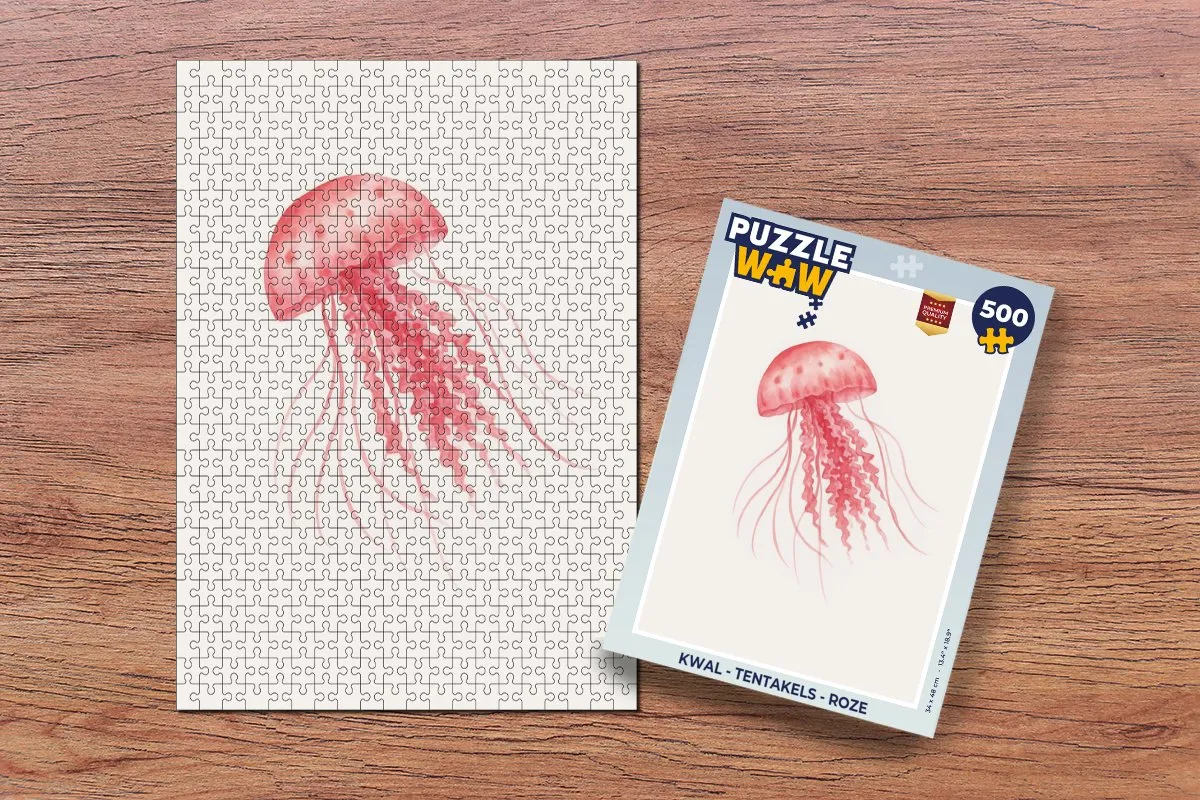 PuzzleWow Kwal Legpuzzel 500 Stuks - Roze - MPN 8721414233991