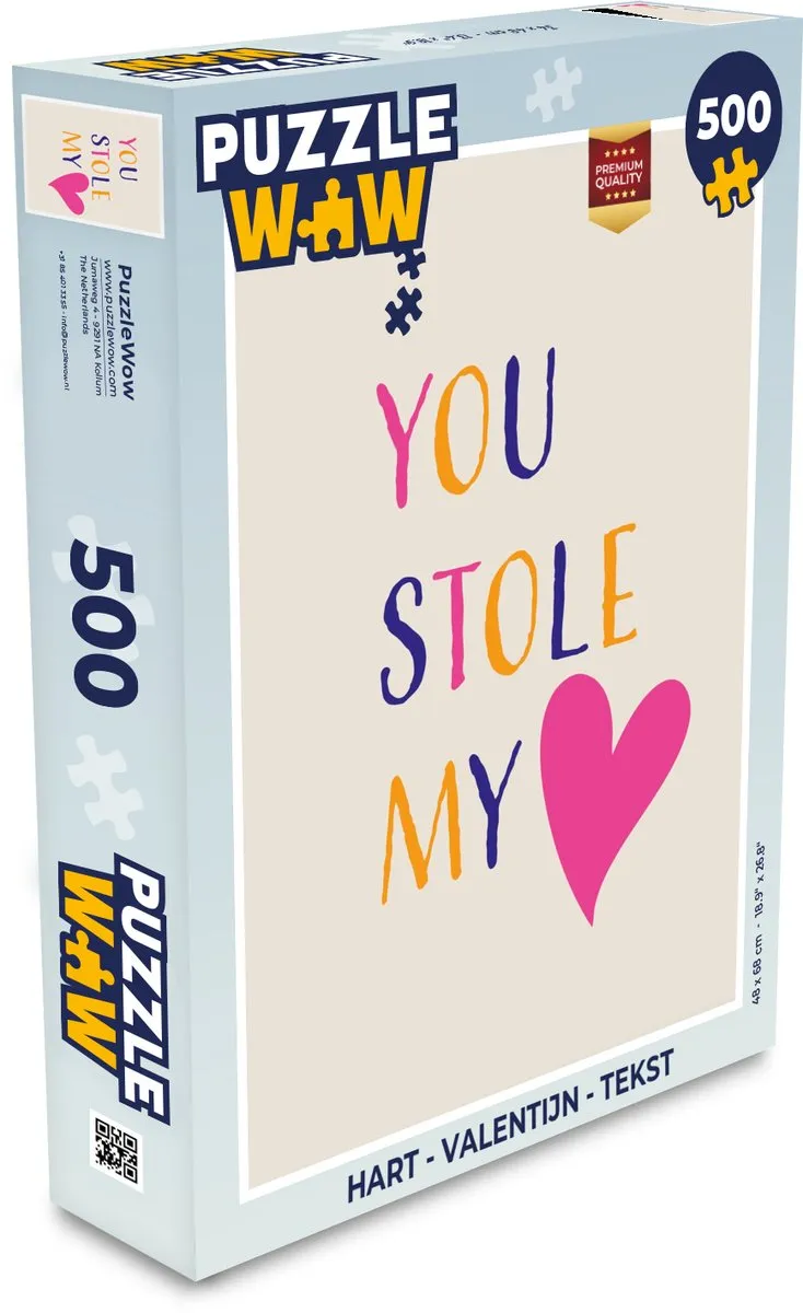 PuzzleWow Hart Valentijn Legpuzzel 500 Stuks - MPN 8721169396828