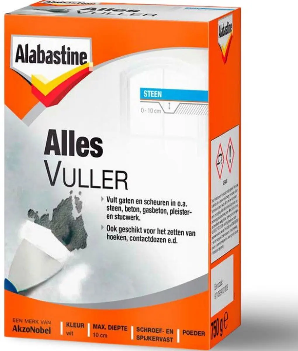 Alabastine Allesvuller Poeder Wit 750g - afbeelding 2 van 4