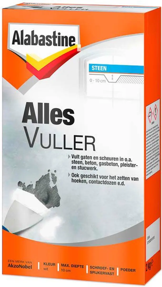 Alabastine Allesvuller Poeder Wit 750g - afbeelding 3 van 4