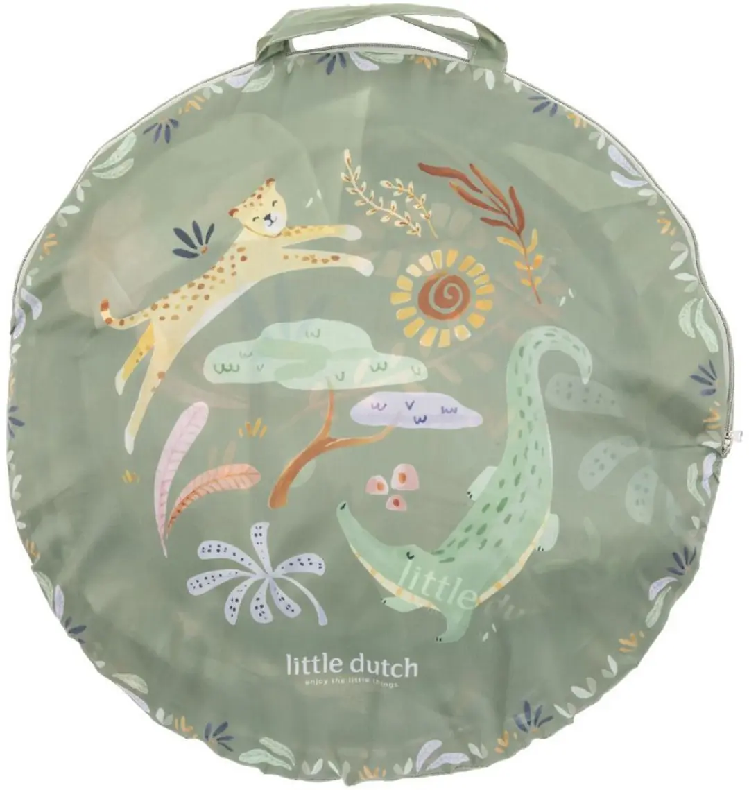 Little Dutch Safari Friends Speeltent met Kruiptunnel - Groen - afbeelding 4 van 6