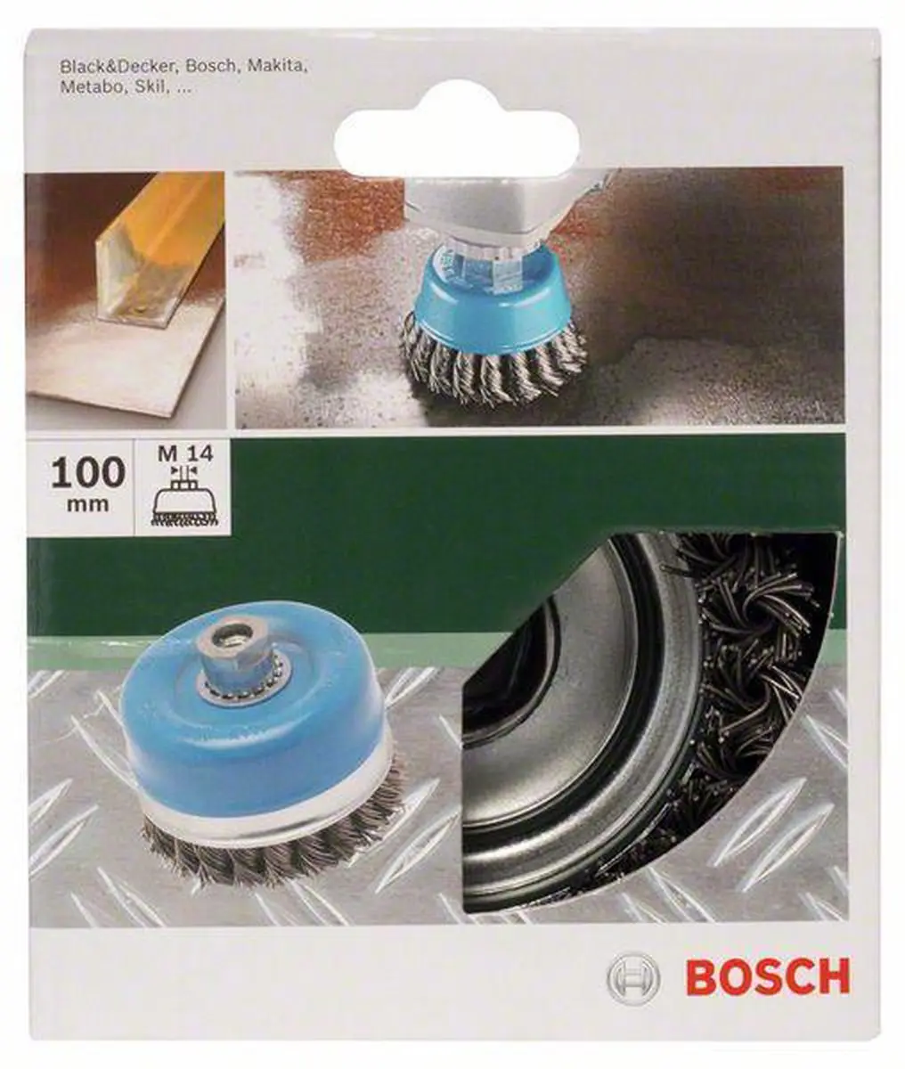 Bosch Komstaalborstel 100mm 0,8mm 8500 o.p.m. - afbeelding 2 van 2