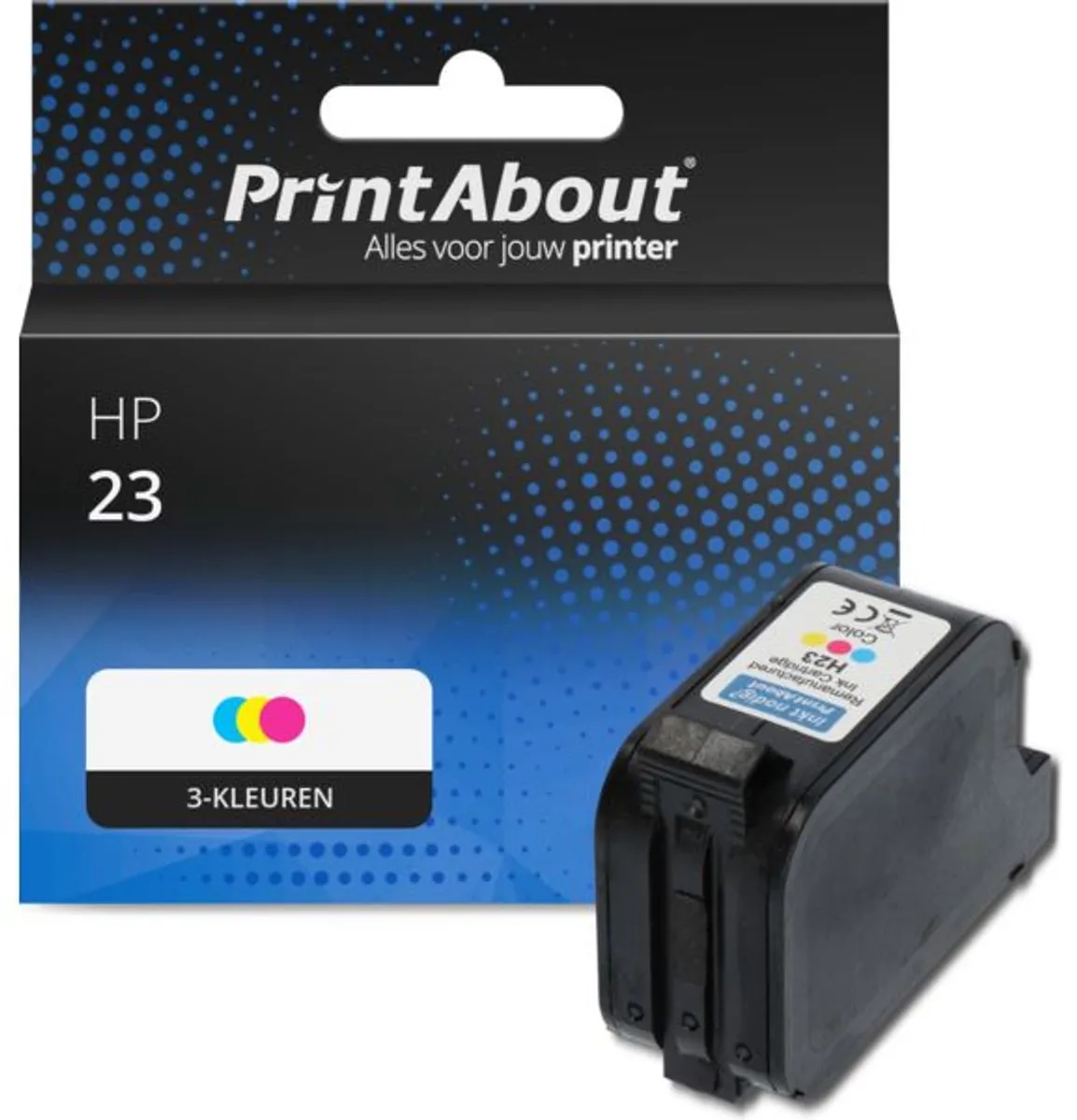PrintAbout HP 23 C1823D Inktcartridge 3-kleuren - 48ml