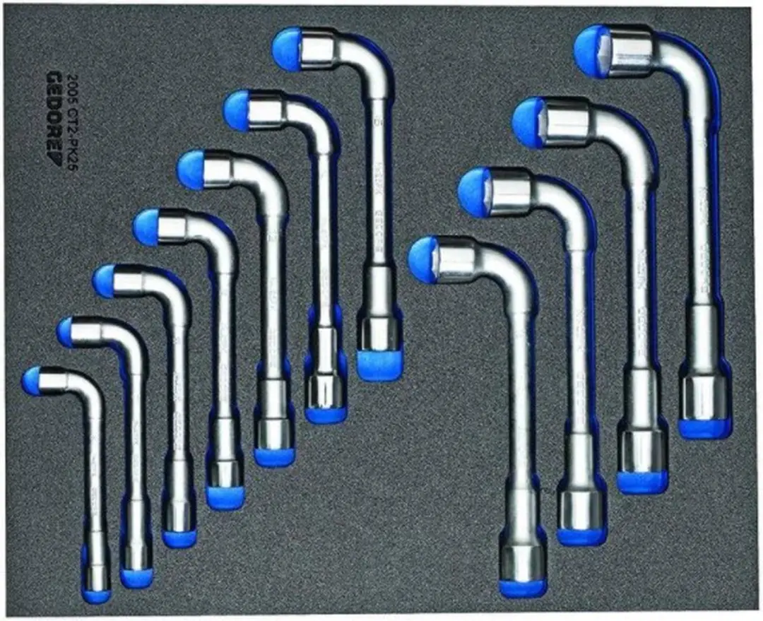 Gedore 2005 CT2-25PK Dubbele Pijpsleutel 11-delig