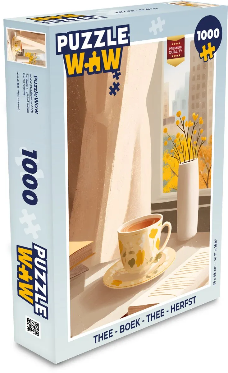 PuzzleWow Thee Herfst Legpuzzel 1000 Stuks