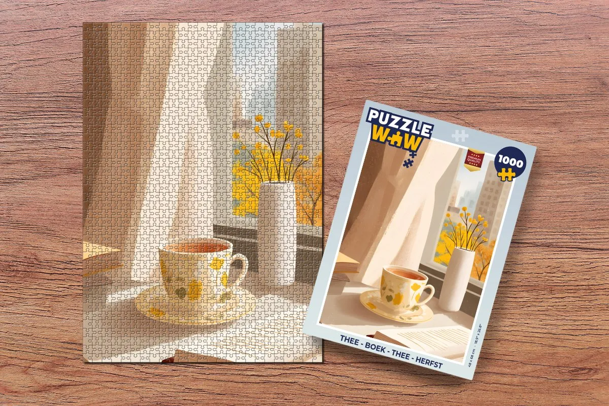 PuzzleWow Thee Herfst Legpuzzel 1000 Stuks