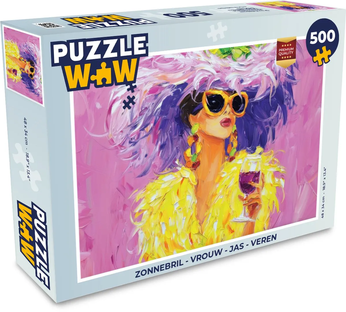 PuzzleWow Zonnebril Legpuzzel 500 Stuks