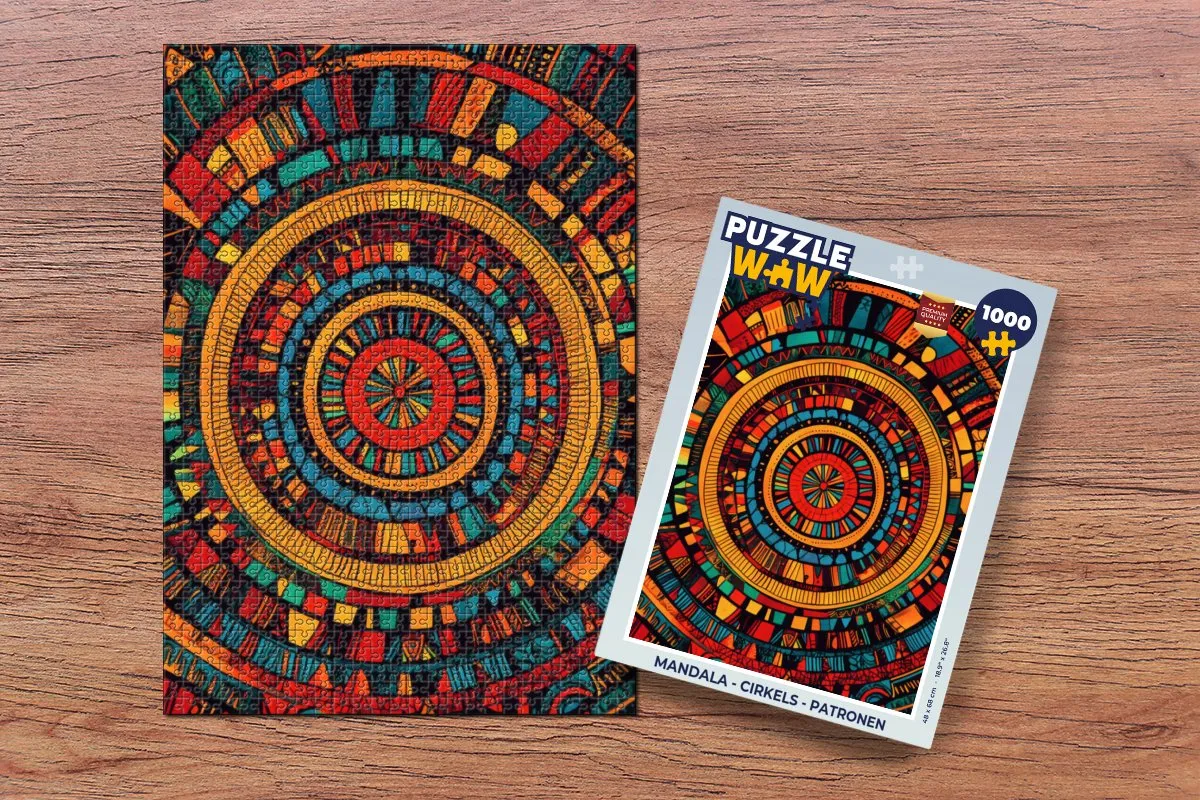 PuzzleWow Mandala Cirkels Patronen Legpuzzel 1000 Stuks