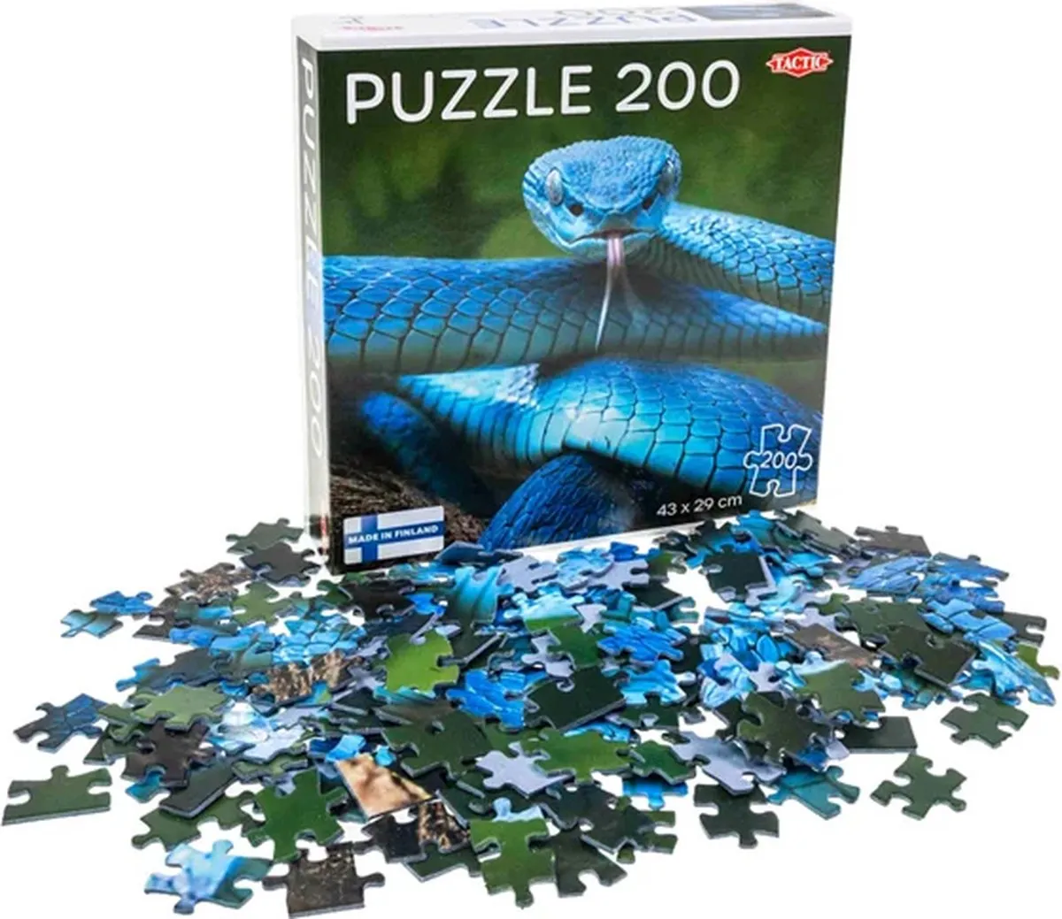 Tactic Blue Viper Puzzel 200 Stuks - Scandinavisch Ontwerp