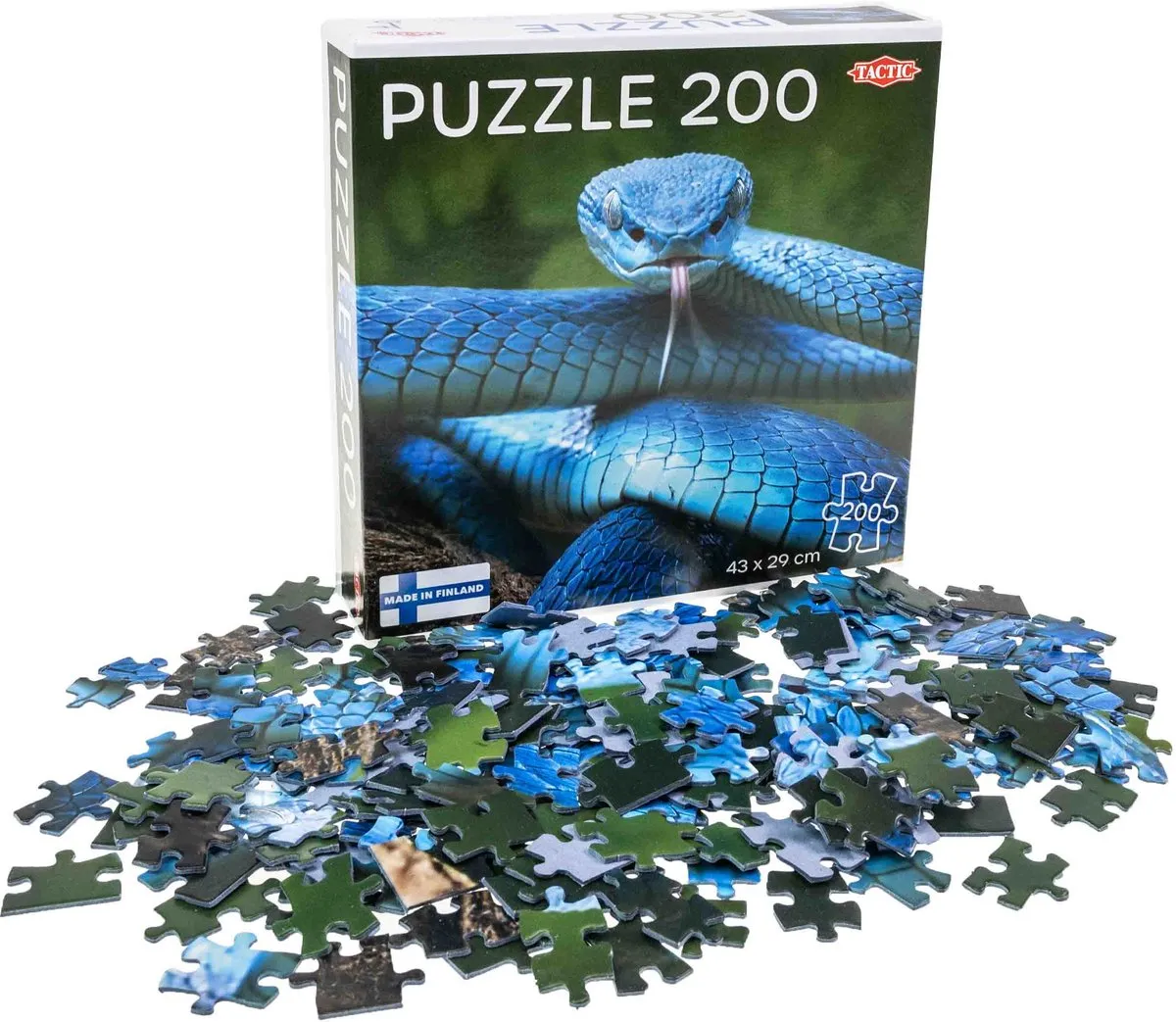 Tactic Blue Viper Puzzel 200 Stuks - Scandinavisch Ontwerp