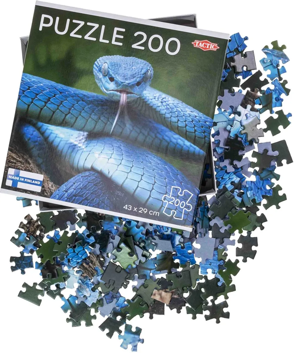 Tactic Blue Viper Puzzel 200 Stuks - Scandinavisch Ontwerp