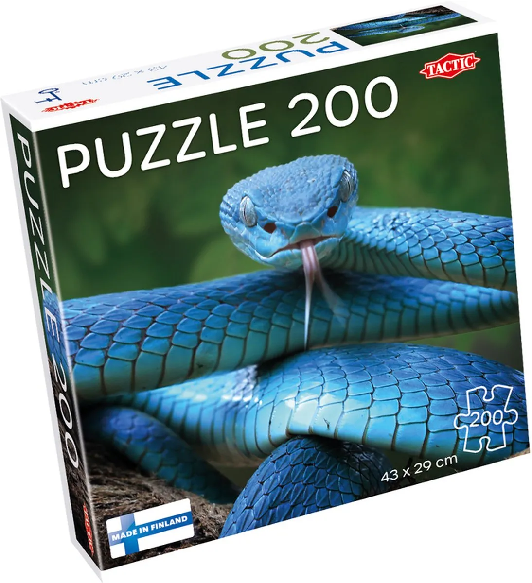 Tactic Blue Viper Puzzel 200 Stuks - Scandinavisch Ontwerp