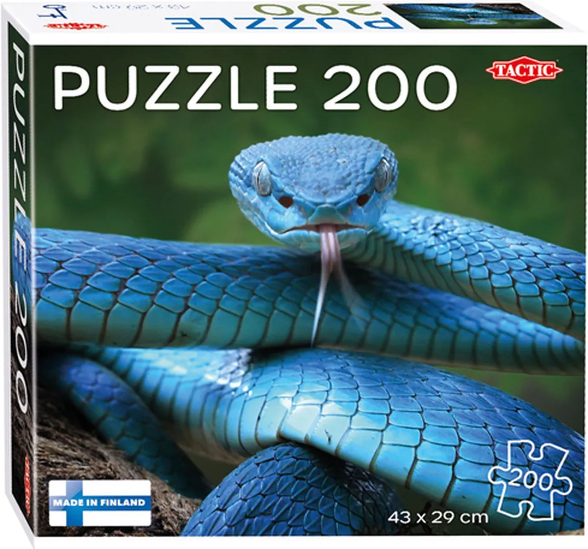 Tactic Blue Viper Puzzel 200 Stuks - Scandinavisch Ontwerp