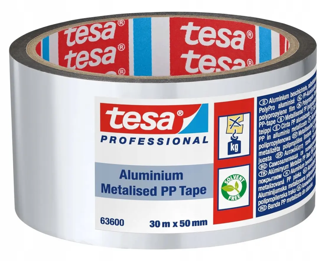 Tesa Aluminium Tape voor Klimaatregeling Isolatie 50mm x 30m