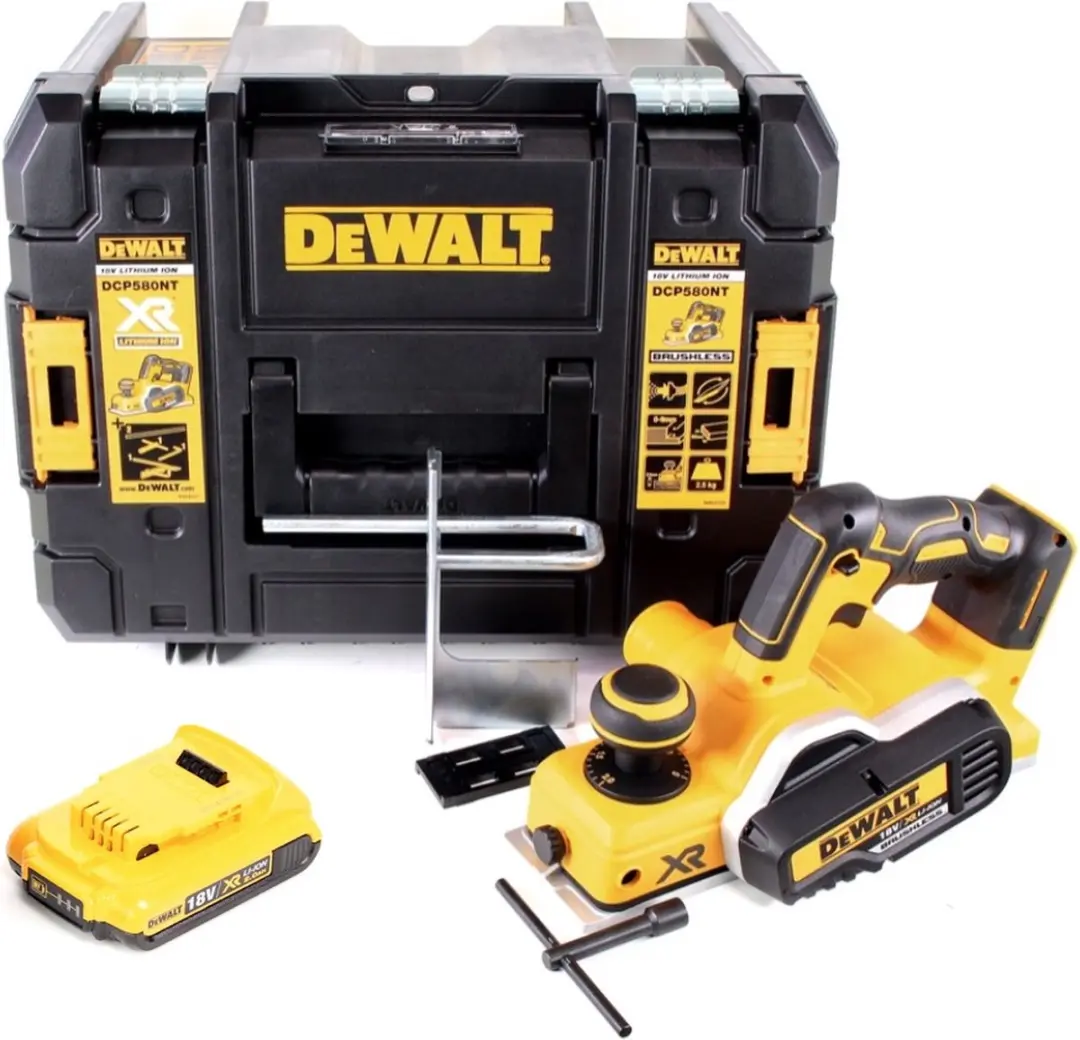 DeWalt DCP 580 NT Accuschaafmachine 82mm - 18V - 2.0Ah - afbeelding 2 van 5