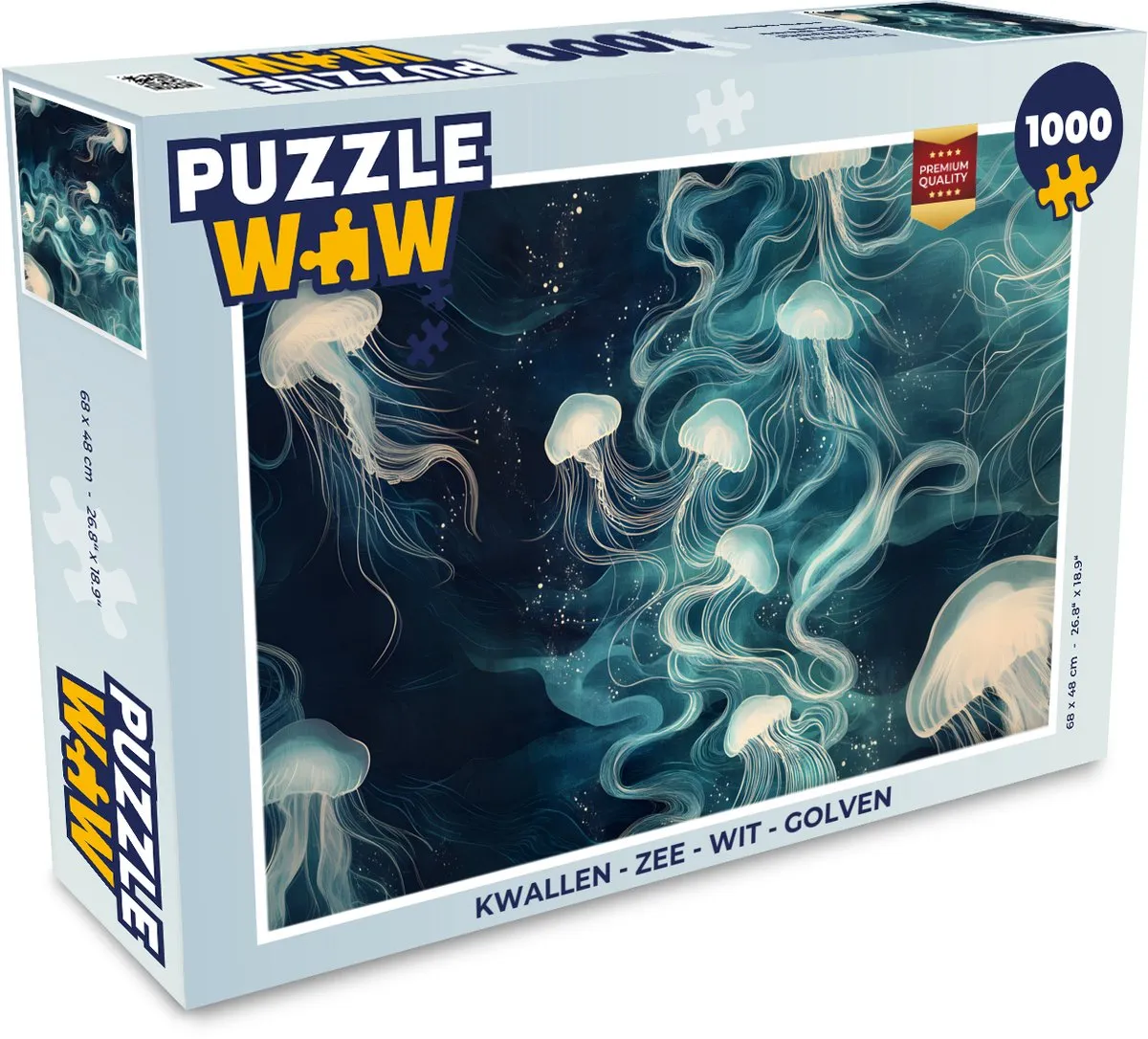 PuzzleWow Kwallen Legpuzzel 1000 Stuks
