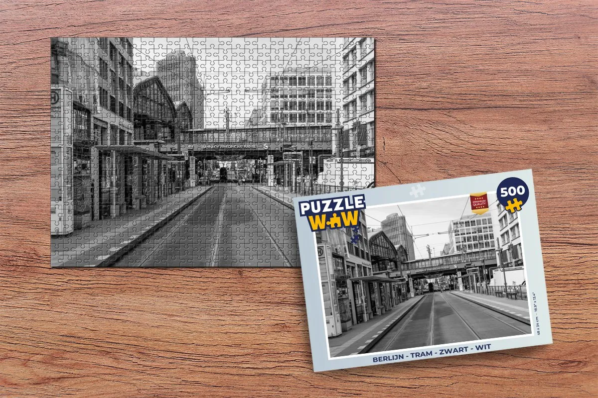 PuzzleWow Berlijn Tram Legpuzzel 500 Stuks - Multicolor