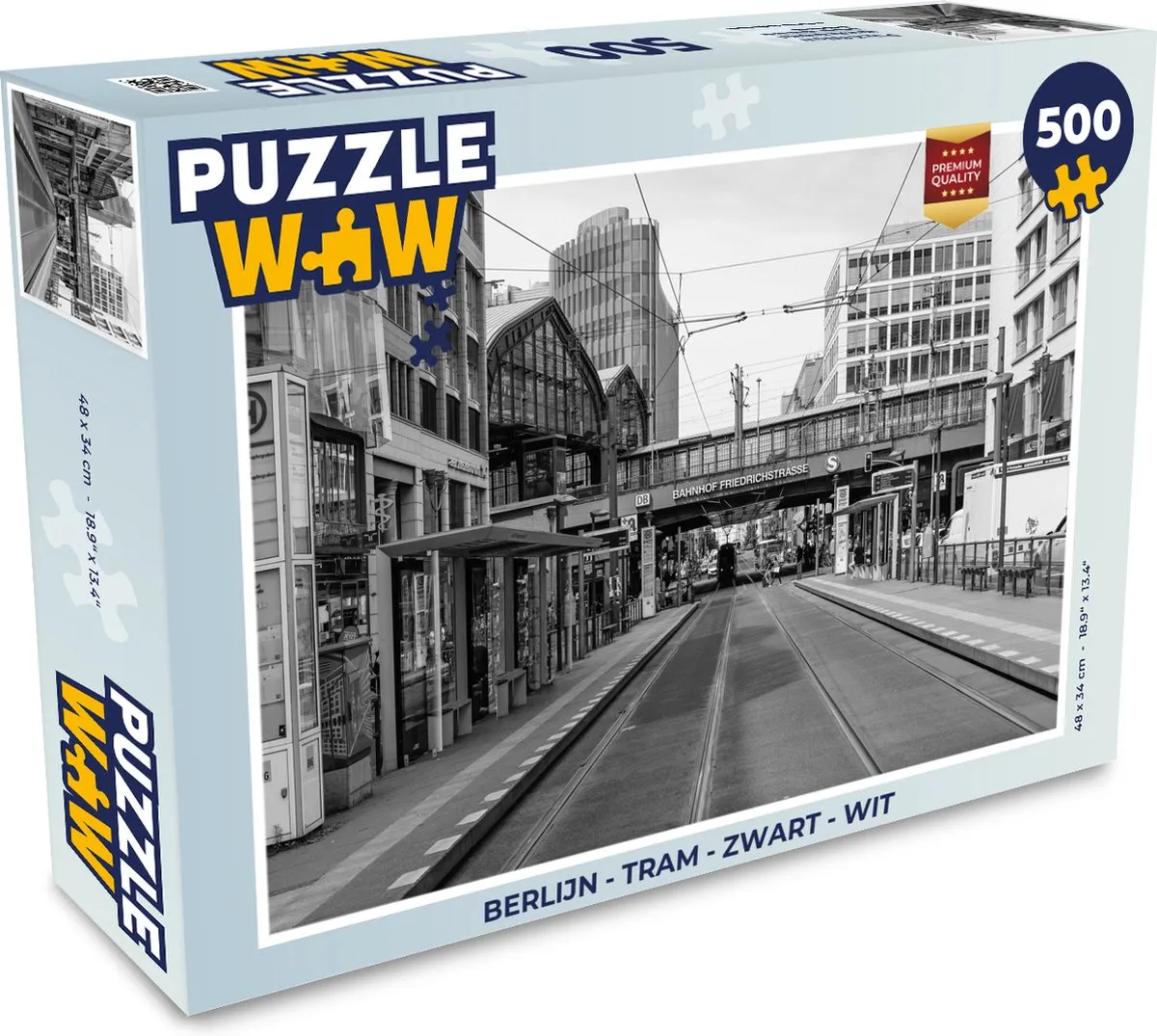 PuzzleWow Berlijn Tram Legpuzzel 500 Stuks