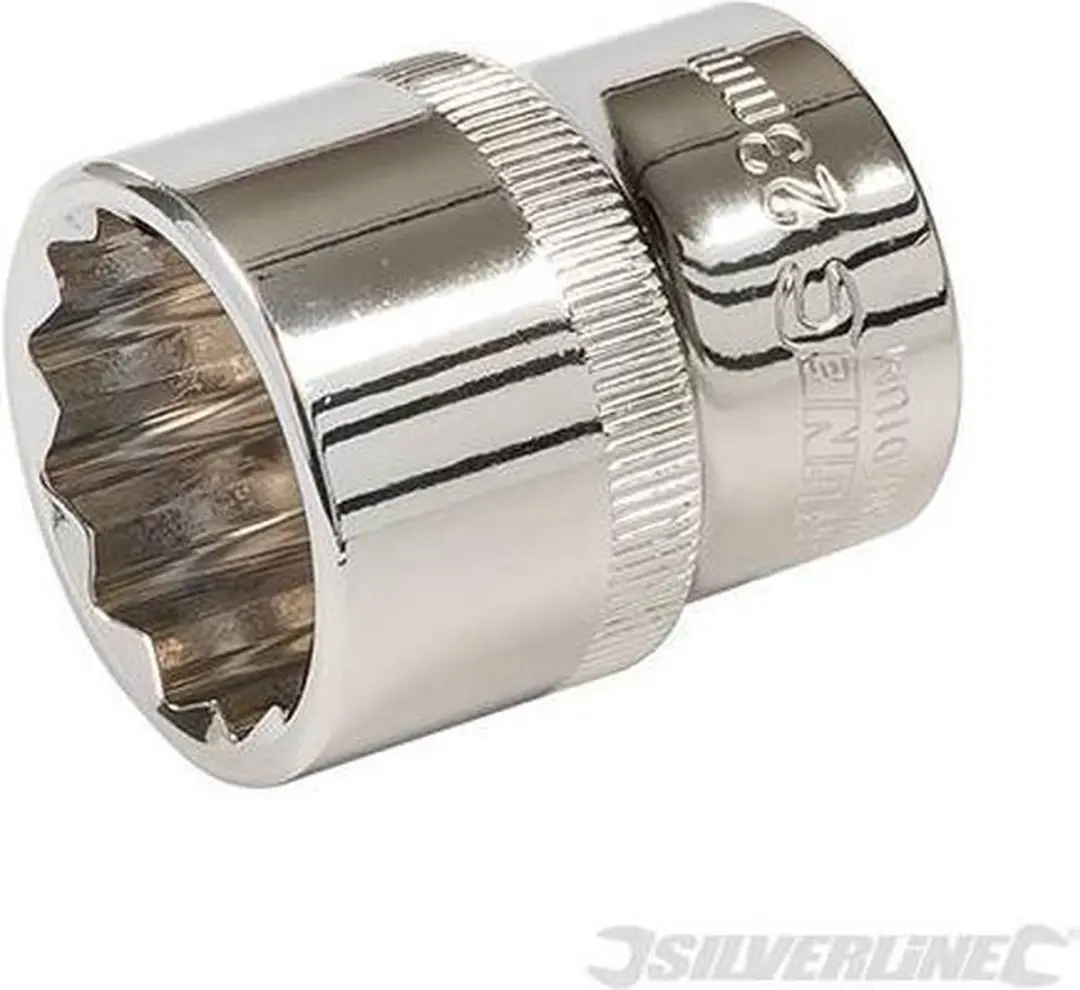 1/2" metrische zeskantdop 23 mm